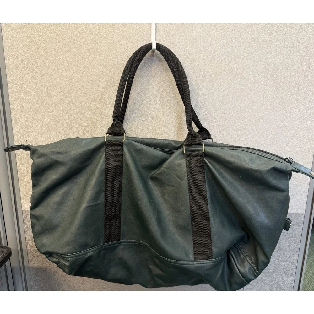 Van Cleef & Arpels Tsar Mens Duffle Bag Travel Weekender Dark Green Promo Vtg